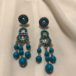 Blue Statement Earrings